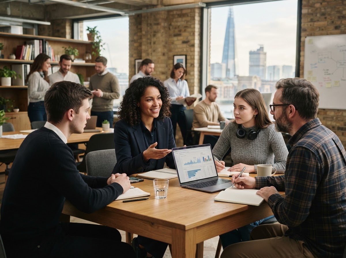 CryptoClass team reviewing predictive market analytics on screen